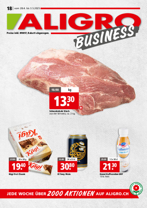 Actions BUSINESS #18 – valables du 28 avril au 3 mai