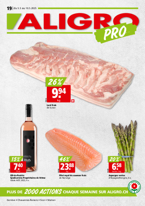 Actions PRO #19 – valables du 5 au 10 mai