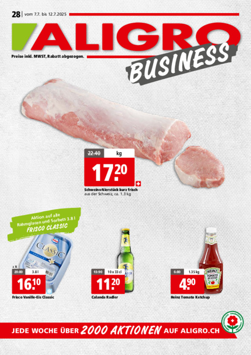 Actions BUSINESS #28 – valables du 7 au 12 juillet 2025